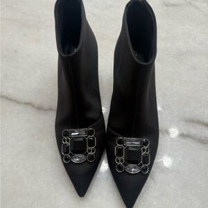 Ted Baker Black Ankle Boots with Jewel Accents